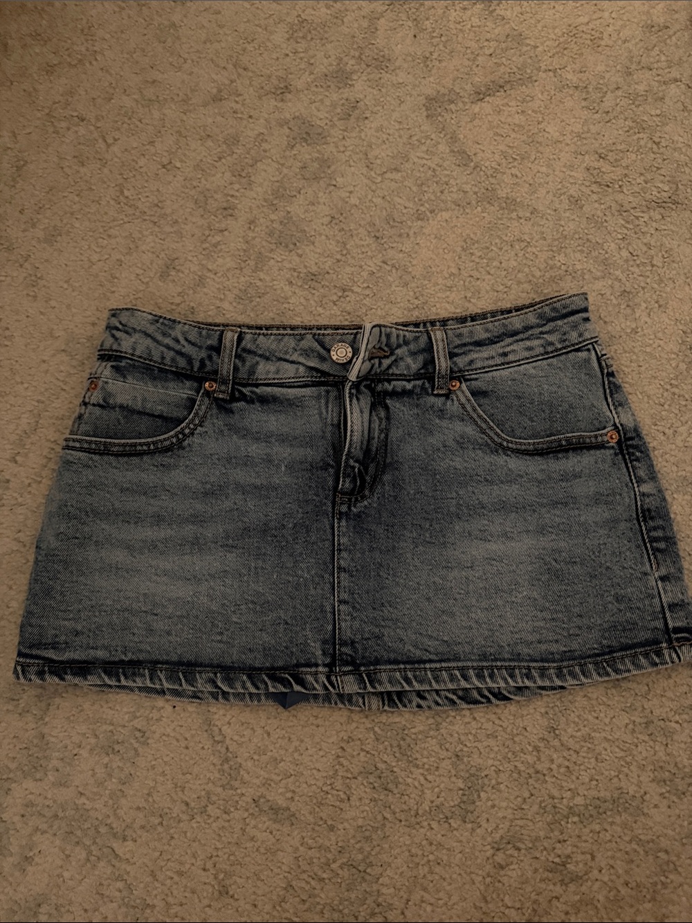 Garage Light Blue Denim Mini Skirt